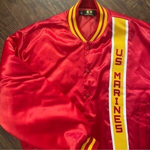 Vintage United States Marines Bomber/Satin Jacket XL Made in USA